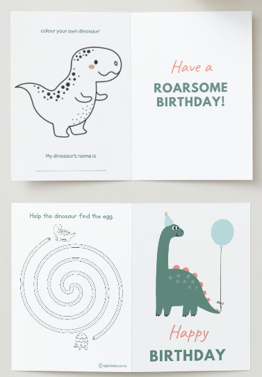 Happy Birthday Dino Card