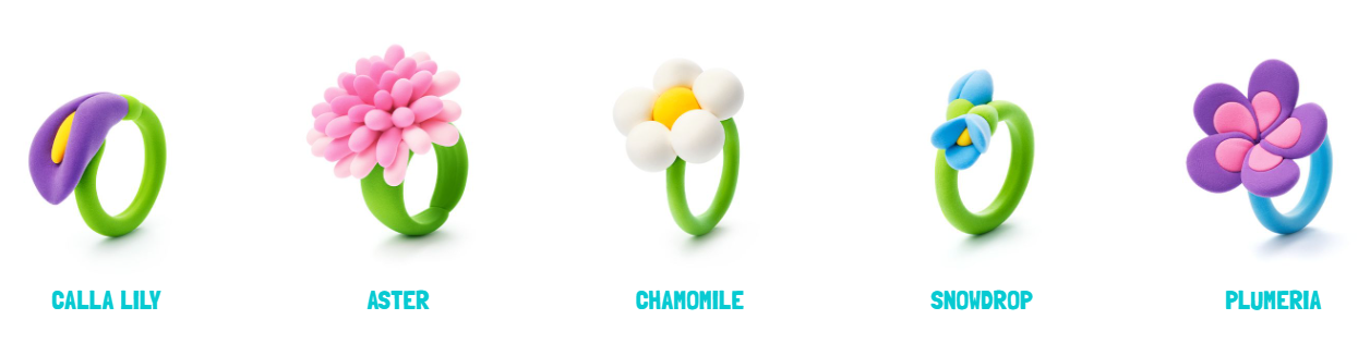 Hey Clay - Flower Rings Craft Set