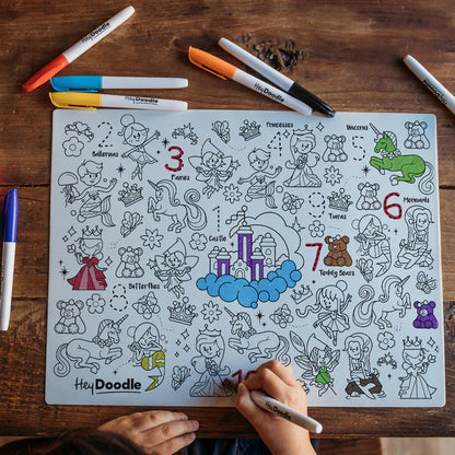 Sugar & Spice Reusable Silicone Drawing Mat + Pens