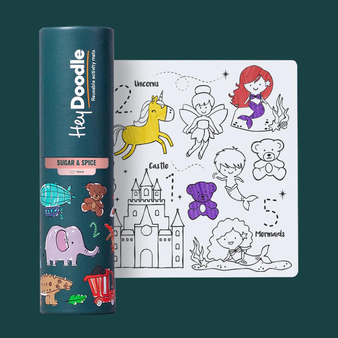 Sugar & Spice Hey Doodle Reusable Silicone Drawing Mat + Pens
